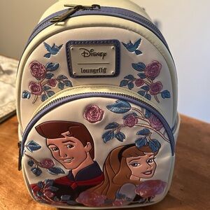 Aurora Loungefly Disney  Backpack - Cream and Blue